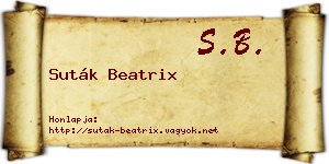 Suták Beatrix névjegykártya