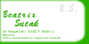 beatrix sutak business card
